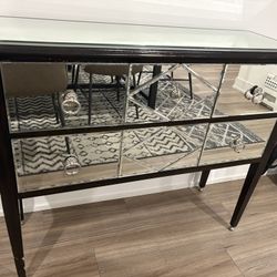 Maitland Smith Mirrored Console Table Sideboard Dry Bar Chest