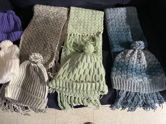 Knitted Beanies/scarf/shawl