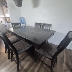 Black Wooden Dining table