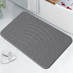 DRYSOLU Bath Stone Mats Diatomaceous Earth Bath Mat Stone Shower Mat Fast Water Drying Ultra Absorbent Pad Diatomite Mat, Non-Slip Mat for Bathroom
