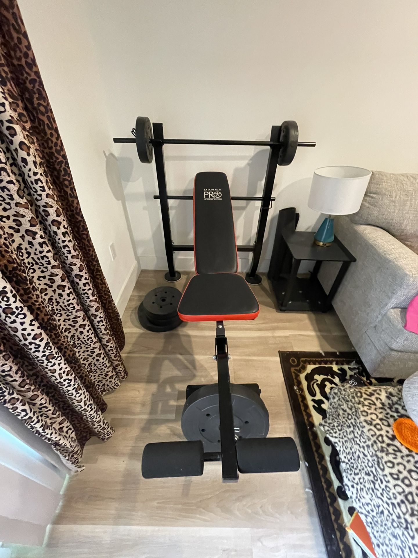 Weight Bench with weights