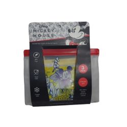 Disney Mickey Mouse 3 Pack Gusseted Food Storage Bags Reusable 3 Sizes New 