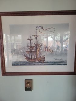 Signed Lithograph Of James Williamsons Lady Washington