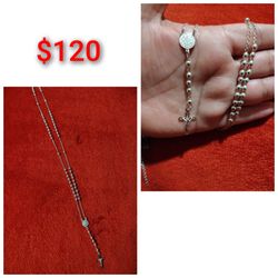 925 Sterling Silver Rosary/Rosario De Plata 925