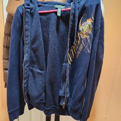Navy Blue Ralph Lauren Hoodie Jacket 