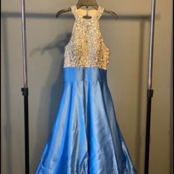 Formal Blue and Sparkle Dress Size 2