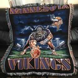 '90s NFL Minnesota Vikings Vintage Tapestry Throw