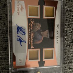 Nolan Ryan Leaf Patch Auto 1/5