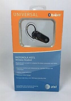 Motorola H371 H375 Bluetooth Headset Black NEW