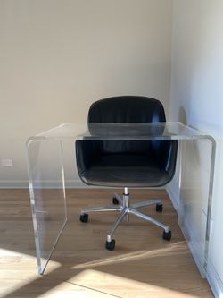 Room and Board Nico Leather Office Chair - Black Color armchair