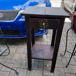 Vintage wood side table