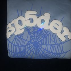 Sp5der Web Hoodie Light Blue Size M – New
