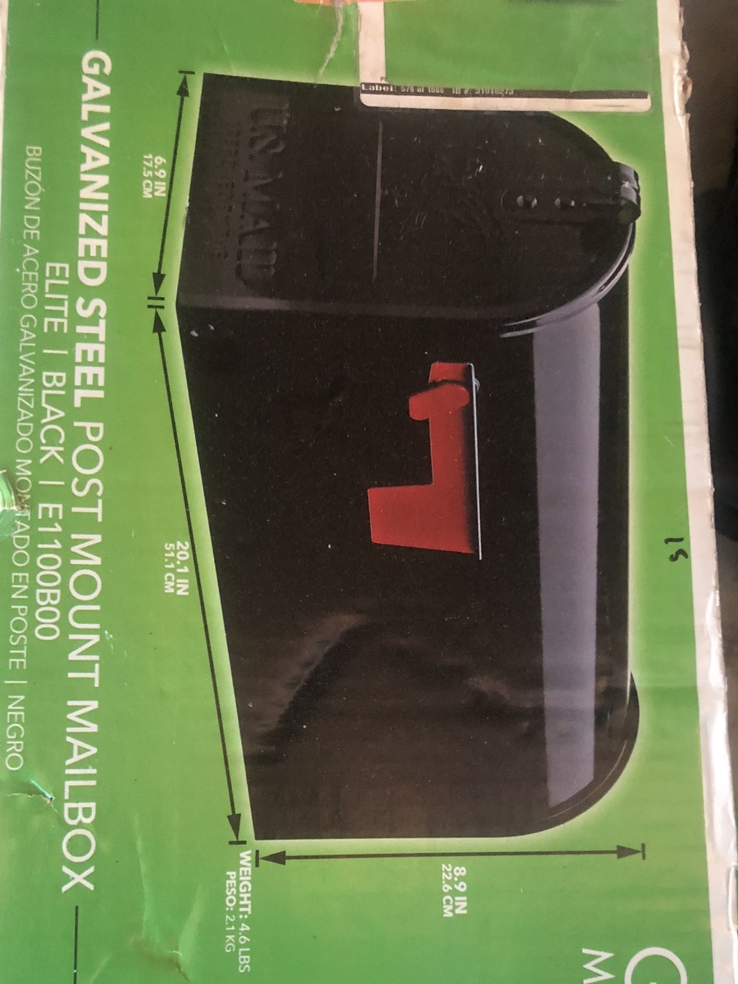 GILBRALTAR GALVANIZED STEEL POST MOUNT MAILBOX BRAND NEW