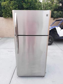 Kenmore Refrigerator Stainless Steel 18cu Ft 30x30x66🚨👍3 MONTHS WARRANTY