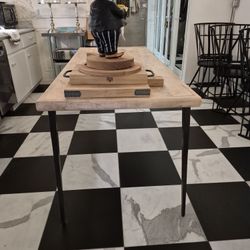 The Perfect Desk. Solid Wood. Black Iron Legs. 72" Long.