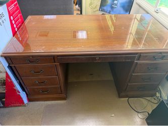 Large wooden desk