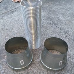 HVAC Ducting pieces - 10x8 reducers & 6" flex duct