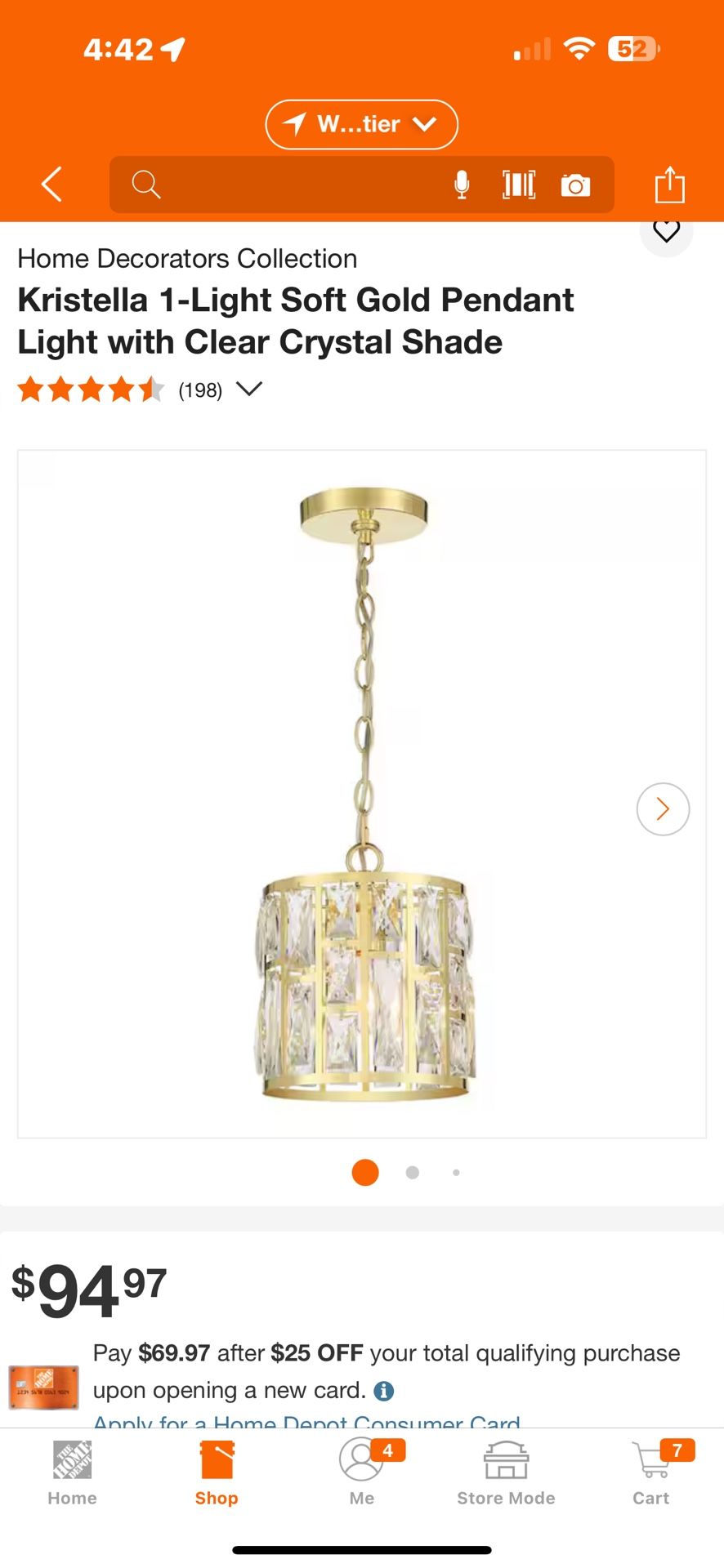 Home Decorators Light Fixture Chrome