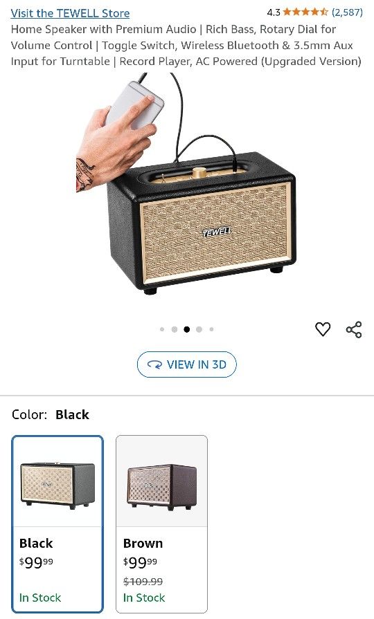 Tewell Bluetooth Speaker