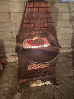 World Menagerie Scipio Cast Iron Freestanding Wood Burning Pizza Oven