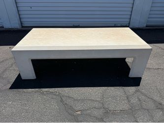 Post Modern Wood and Plaster Coffee Table by Lane