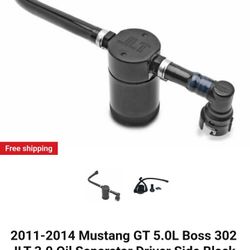 JLT 2011 - 2014 Mustang GT Oil Separator Catch Can