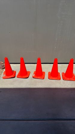 Orange Traffic Cones Set of 5
