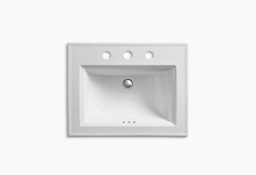 Kohler K-2337-8 Memoirs Stately Drop In Bathroom Sink