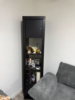 Black Bookshelf / Display Cabinet – $25
