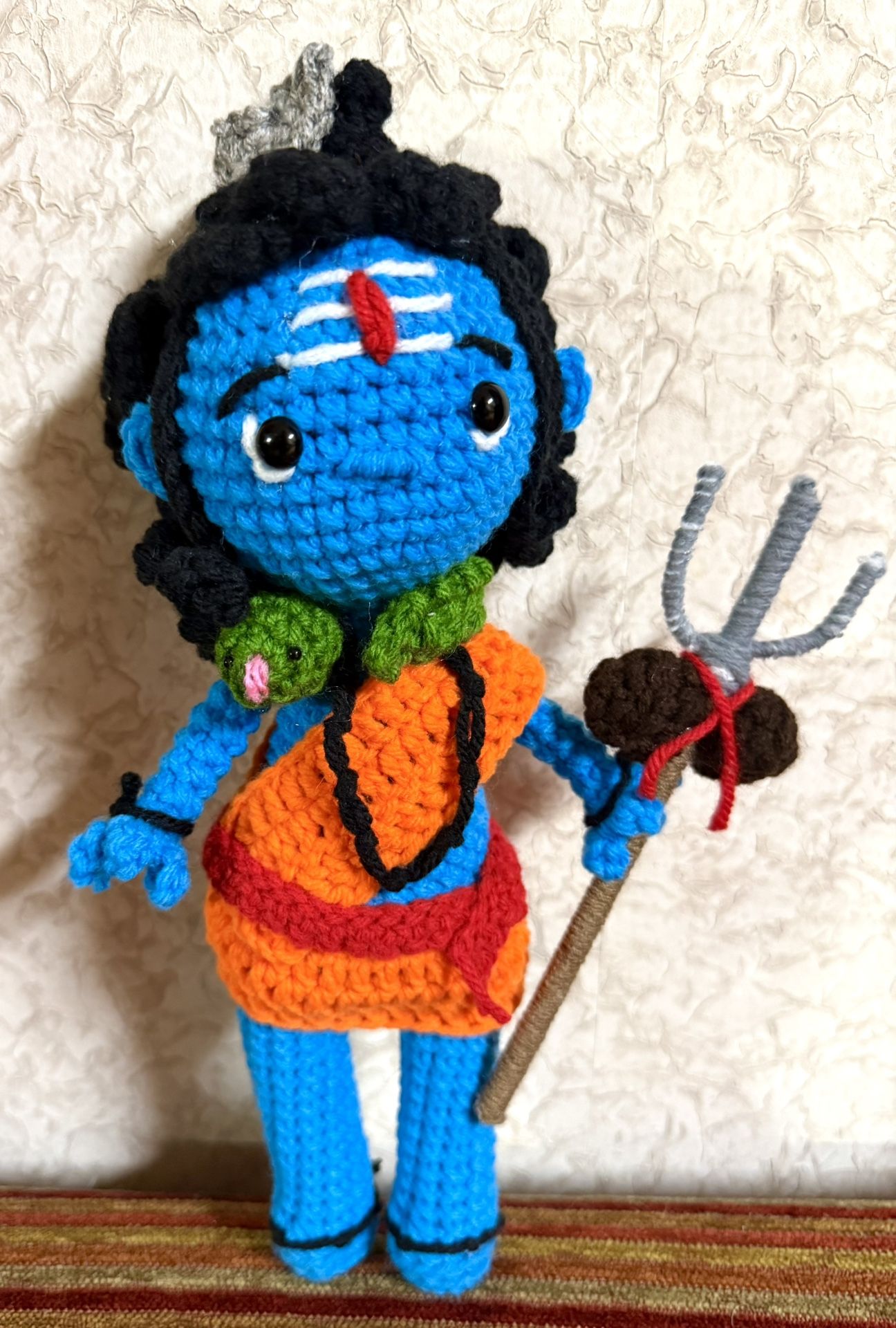 Shiva Shambhu Shiv MAHADEV figure HINDU GOD Statue crochet handmade AMIGURUMI