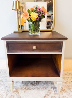 Vintage Henredon 1 Nightstand, Sage & Wood