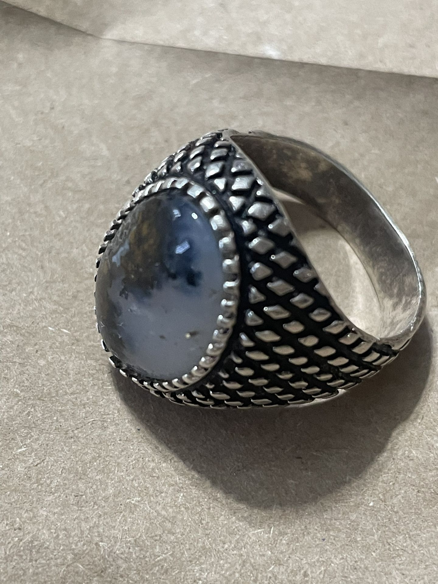 Silver Aqeeq Men’s Ring