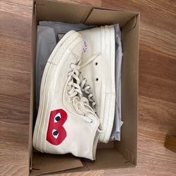 Comme des Garçons PLAY x Converse Chuck 70 High Top Size 9 – White Heart – With Box