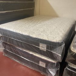 Queen Size Mattress Pillow Top 14” Inches  Excellent Comfort Also Available: Twin, Full, And King New From Factory With Its Plastic Same Day Delivery 