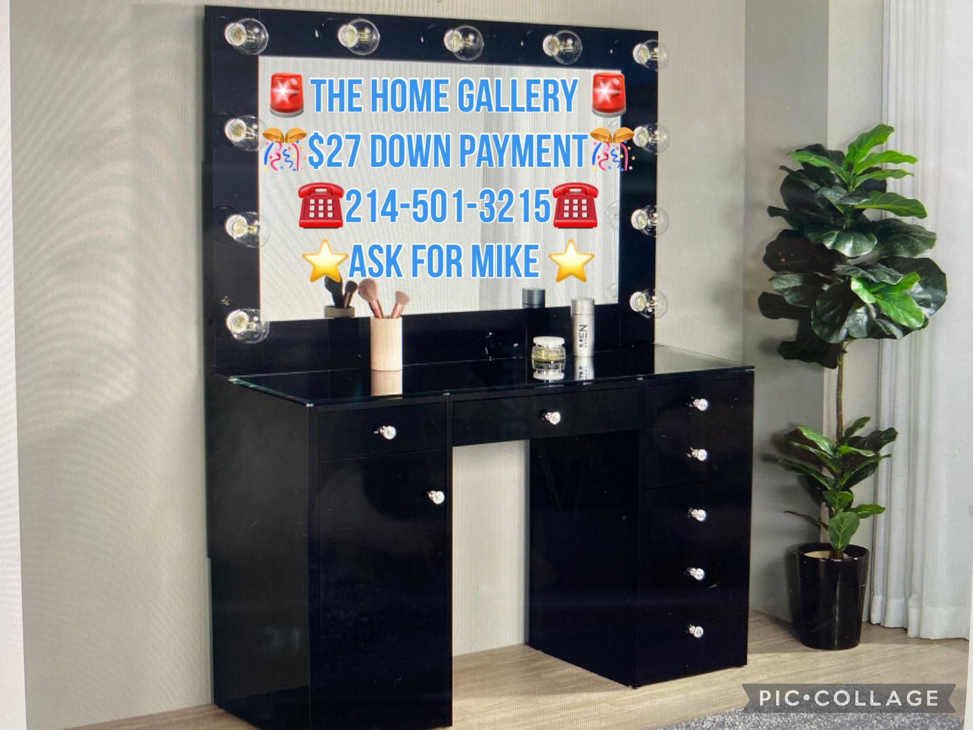 Makeup Vanity $55 Down Payment