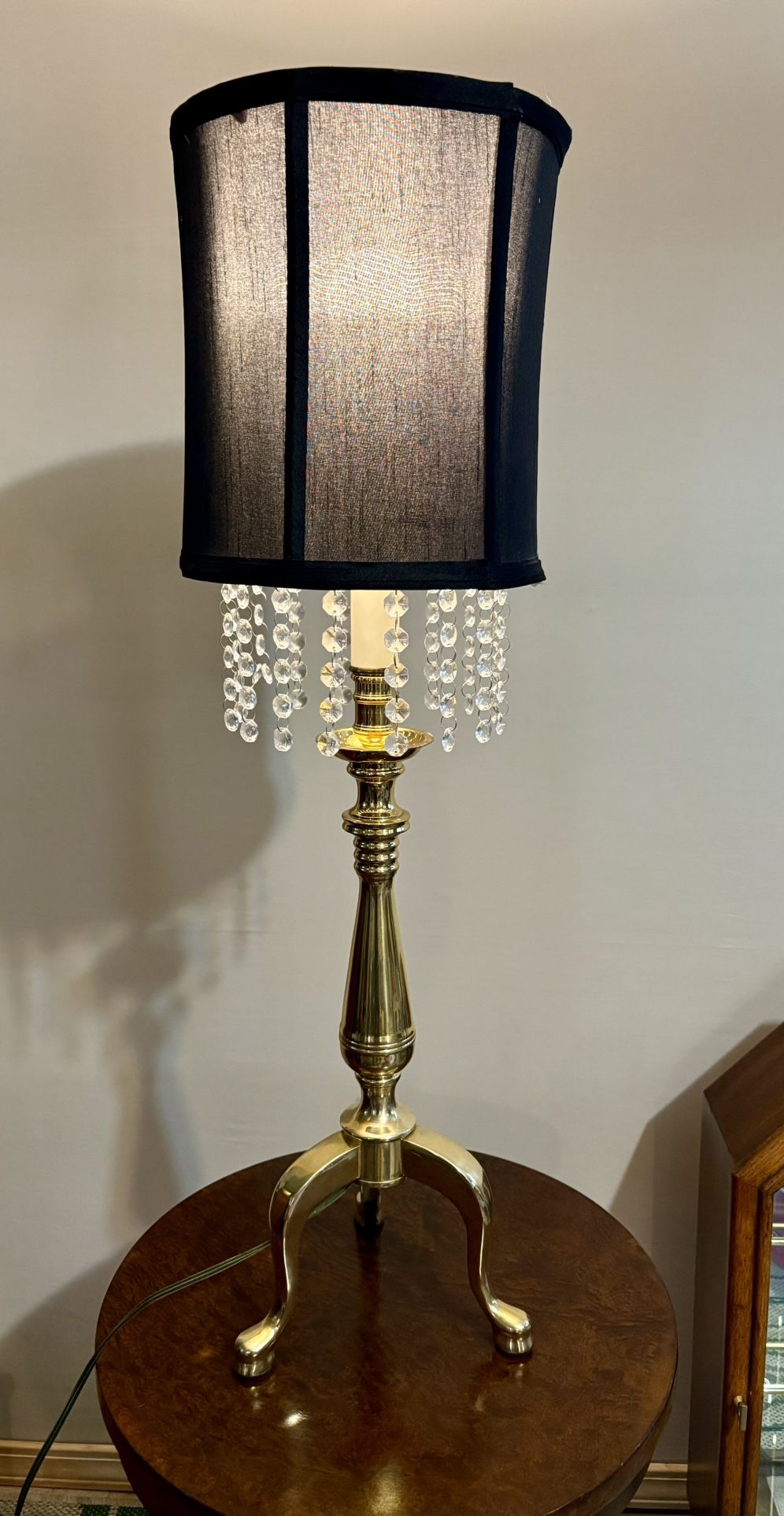 Tall Vintage Brass Table Lamp