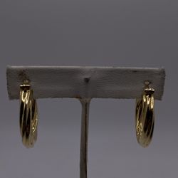 14K Twist HOOP Earrings 
