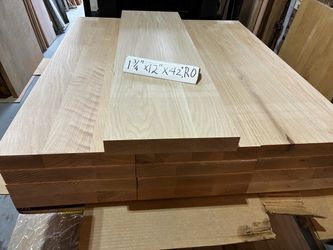 Red Oak Heavy Stair Treads for Floating staircases. 1 3/4”x12”x42”