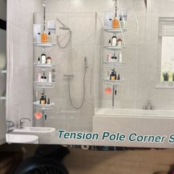 Tension Pole Corner Shower Caddy 