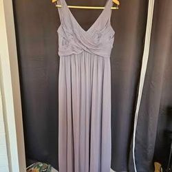 NWOT Gray Dress with Hoodie Cape- size 12