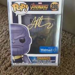 Autographed Funko POP! Avengers: Thanos | Signed by Jim Stalin