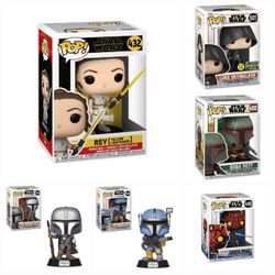 Funko Pop Lot of 6. New Star Wars #345, 348, 410, 432, 480, 501 NEW and Sealed