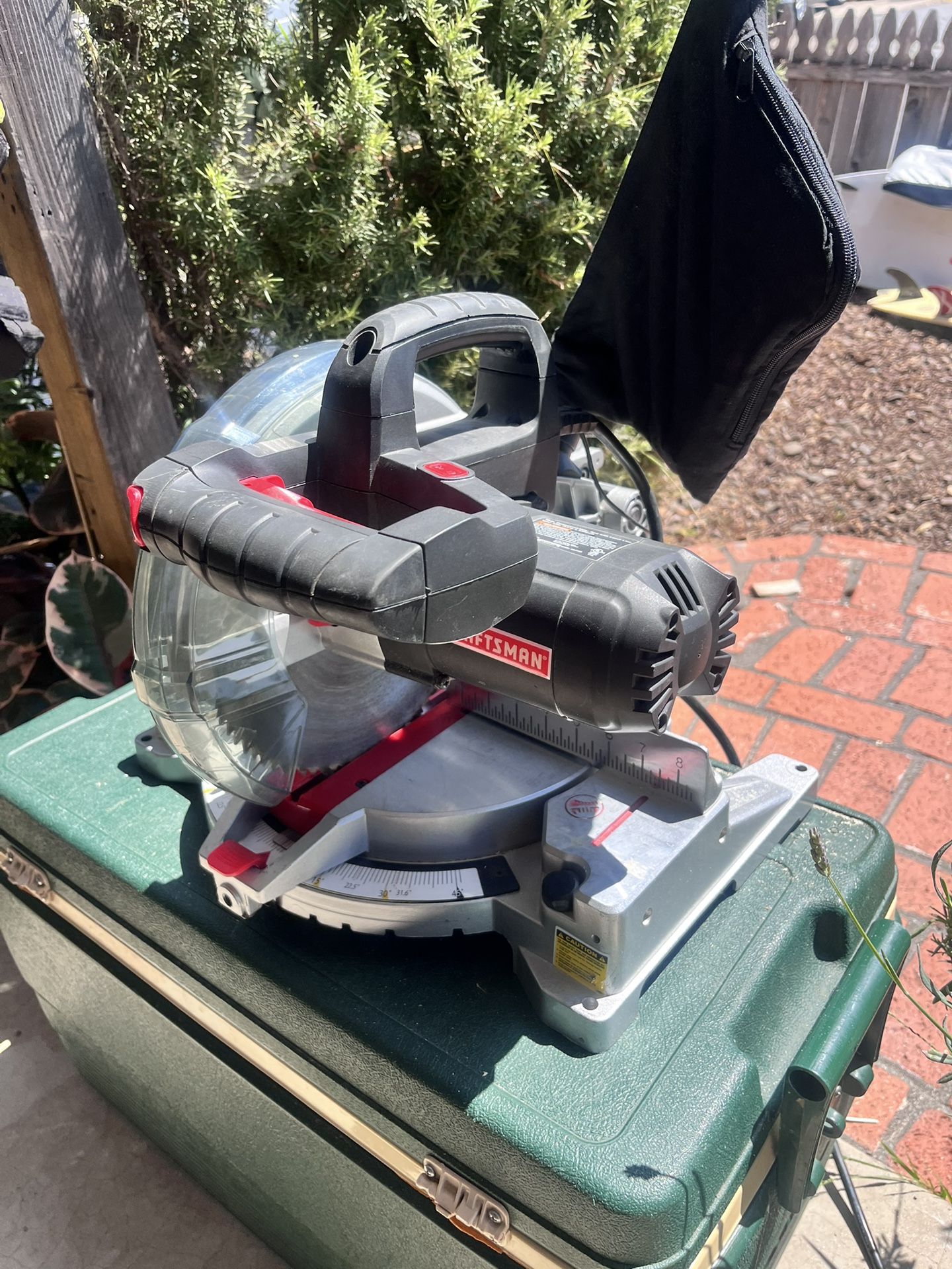 Craftsman miter saw laser 10 inch with two new blades