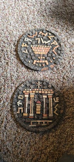 vintage Eilon Mosaics wall plaques handcrafted