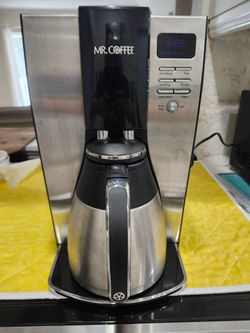 New 10 cup Mr coffee maker with stainless steel carafe paid $210 selling for $95