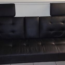 Nice Black Futon With Cup Holders