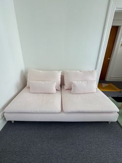 SÖDERHAMN 2-seater IKEA sofa light pink cover