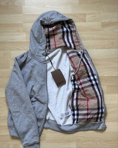 Burberry Zip Up Black And Grey Brand New With Tags