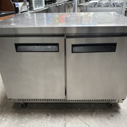 48 Inch Stainless Steel Under Counter Commercial Restaurant Refrigerator. On Wheels Works Great 35 Inch Tall Nsfetl Certified It’s Available!