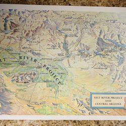 Salt River Project/ Central Arizona Map 1977